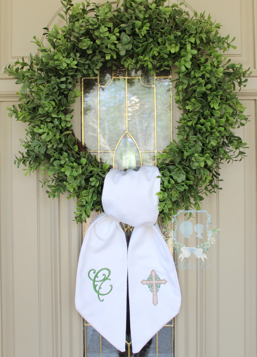 Back to School Wreath Sash with Monogram