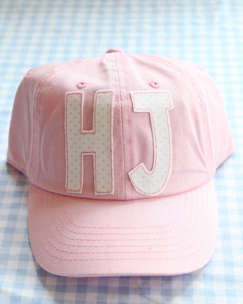 Toddler Fabric Initial Hats -  PRE ORDER