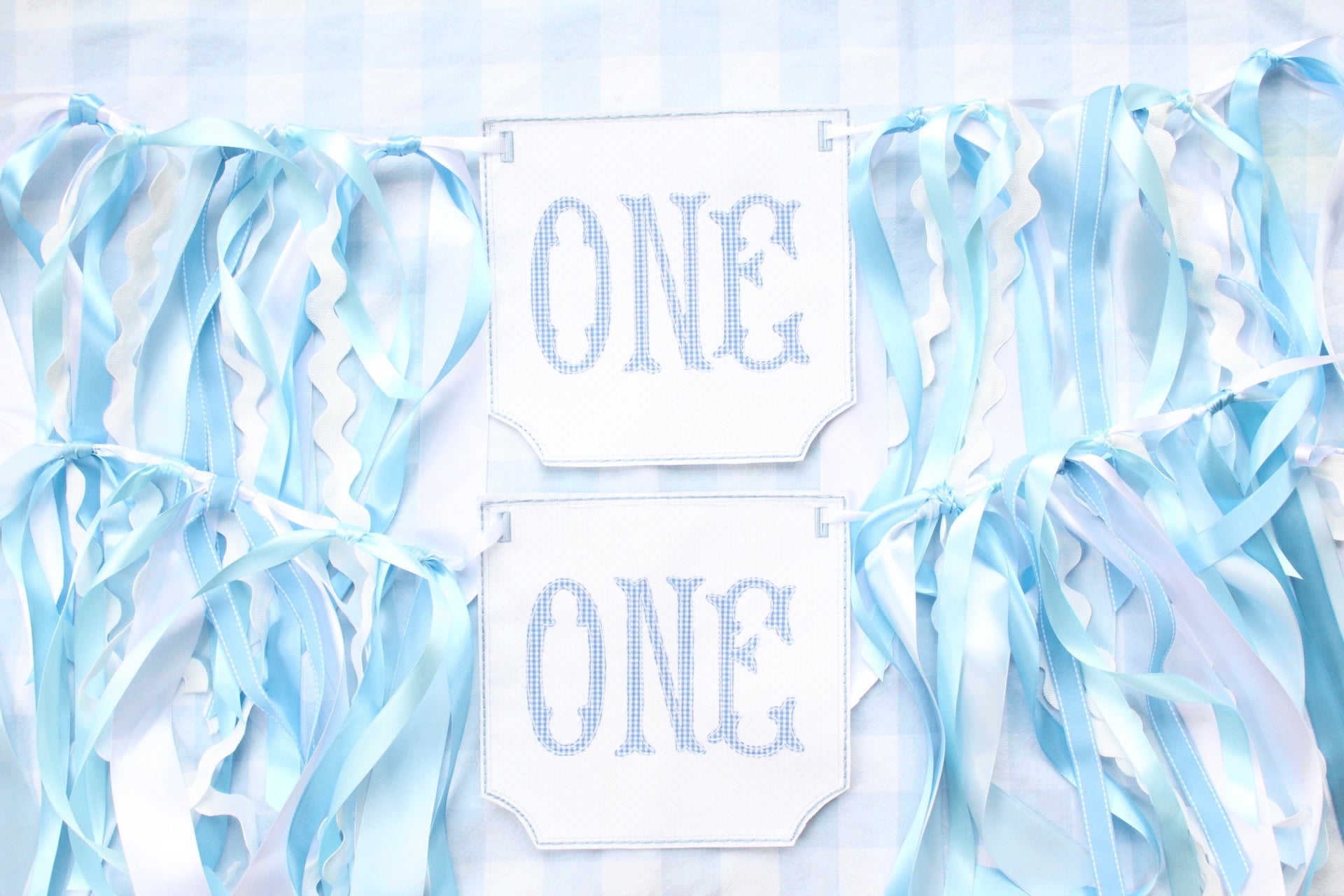 ONE Bunting High Chair Banner