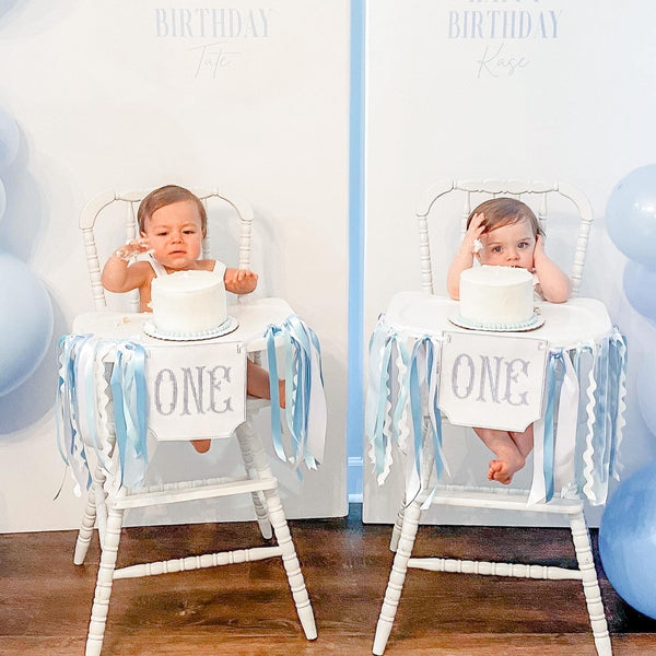 ONE Bunting High Chair Banner