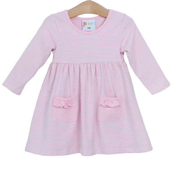 Pink Stripe Pocket Dress
